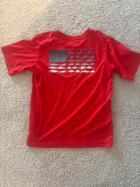 Columbia PFG Kids' Dri-fit Short Sleeve Tee with Fish Flag Graphic